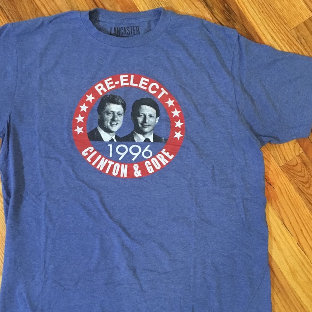 “Re-Elect Clinton Gore 1996” President Tee